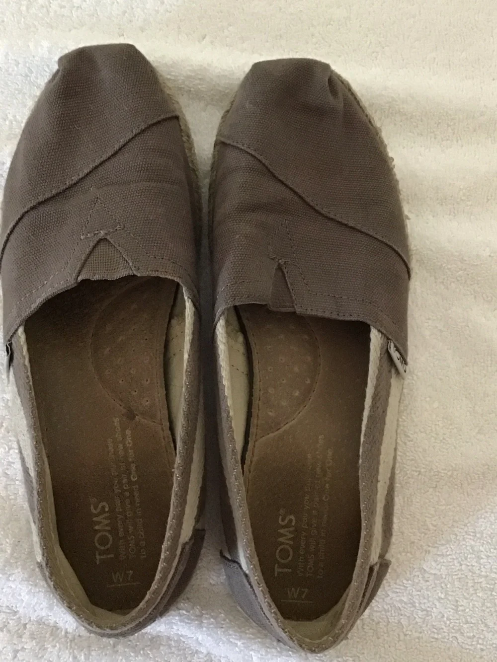 Toms Women's Slip-On Espadrilles in Taupe Canvas